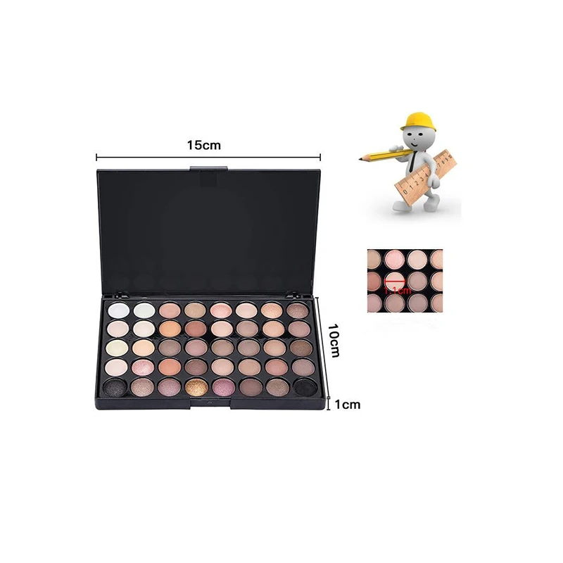 40 цветов Палитра теней для век Макияж Набор Косметика блестящая Обнаженная