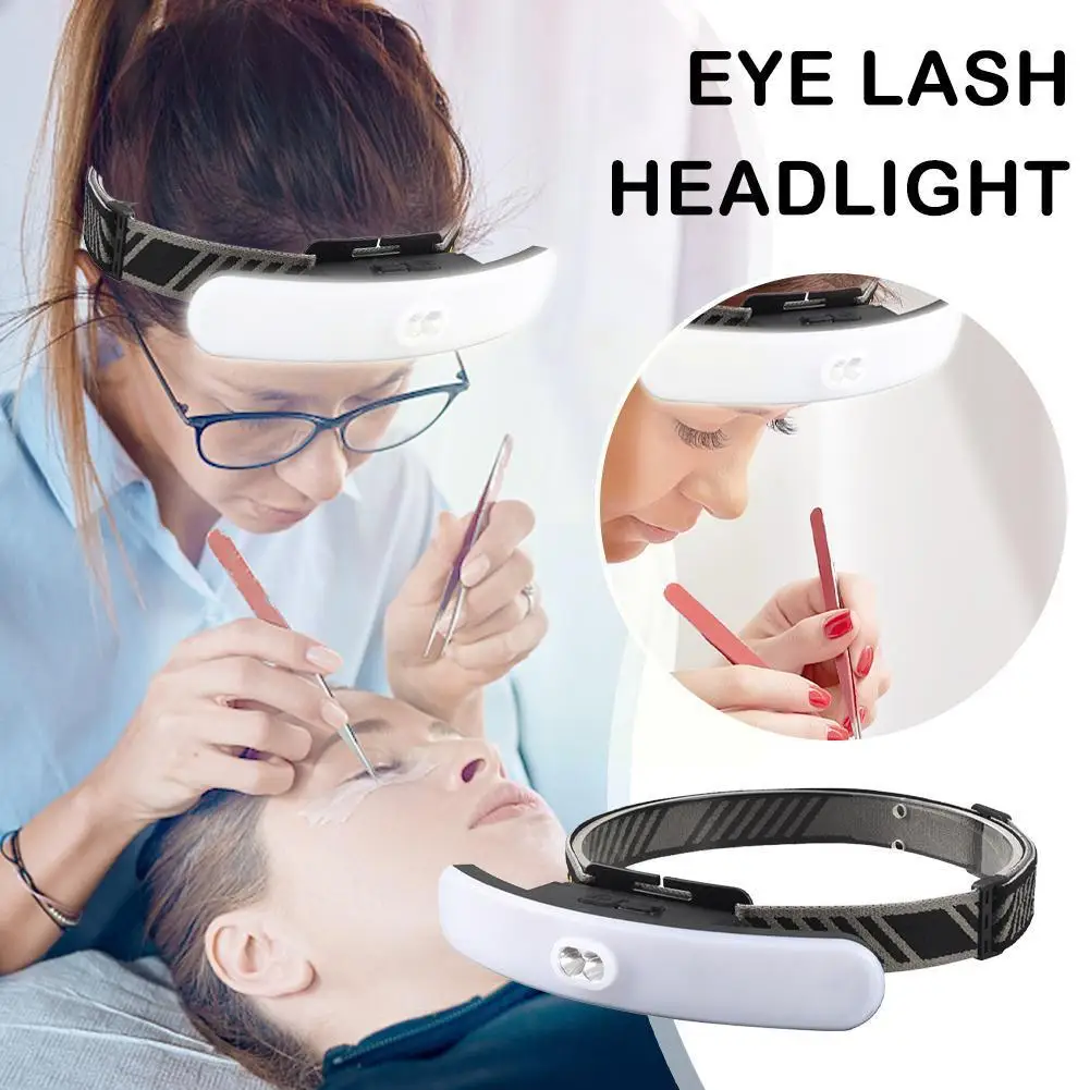 Led Headlamp Usb Rechargeable For Eyelash Extension Grafting Lamp Eye Protection Light Shadowless Nail Art Eyebrow Lip Tatt R7H8