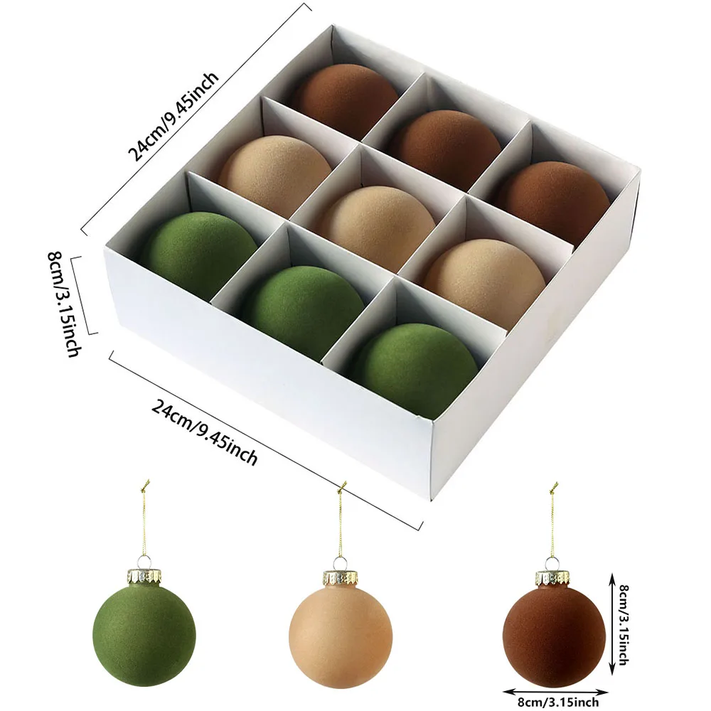 

Бархатные елочные шары Enanal 6 см, 8 см