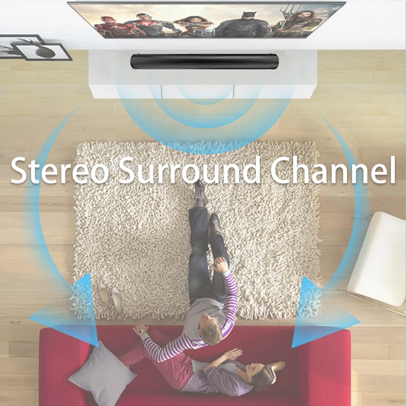 

2022 New Column Powerful Home Theater TV Sound Bar Speaker Wired Wireless Surround Soundbar For PC TV Speakers