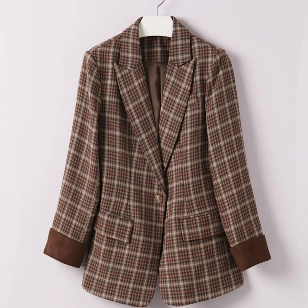 Spot wholesale black hooded suit coat (female) autumn 2022 new small Korean loose casual double breasted suit trendy top