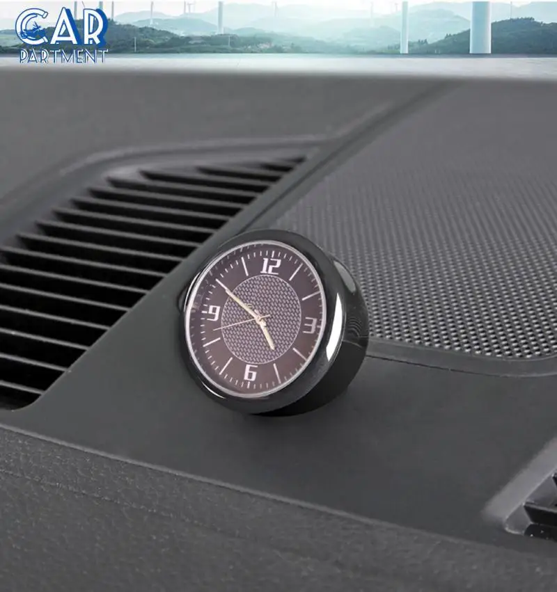 

Electronic Quartz Clocks 1pcs Mini Digital Automobiles Internal Stick-on Luminous High-precision Auto Ornament Car Accessories