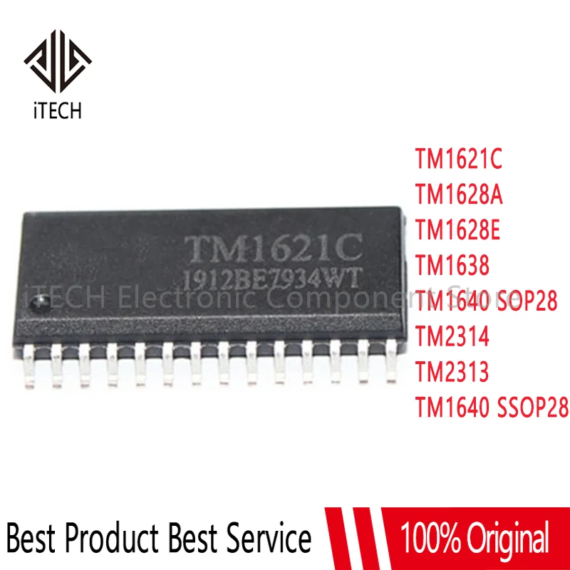 

10 шт., электронная сигарета TM1621C TM1628A TM1628E TM1638 TM1640 TM1640 SSOP28 TM2313 TM2314 SOP-28