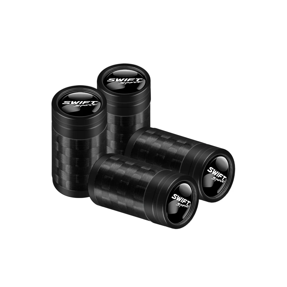 

4 шт. металлический Автомобильный спортивный значок Swift из углеродного волокна колпачки для клапанов колесных шин для Suzuki Jimny Vitara Grand Vitara Sx4 эмблема аксессуары