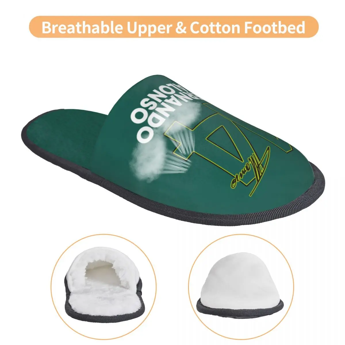 Женские домашние тапочки из мягкой пены с эффектом памяти на заказ Alonso Motor Racing