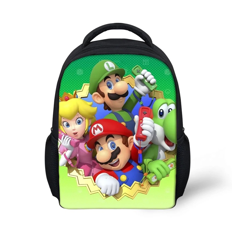 HALYUNASC Cartoon Kindergarten Backpack Super-Malio Design Pattern Students School Bag Hot Game Boys Mochila Mini Book Bag