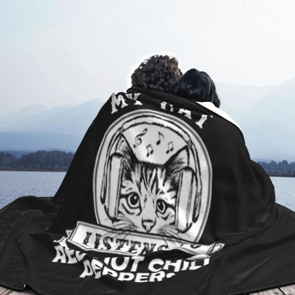 My Cat Sisten To Red Hot Chily Pepper Наушники Дети 2021 последняя акция верхнее музыкальное одеяло