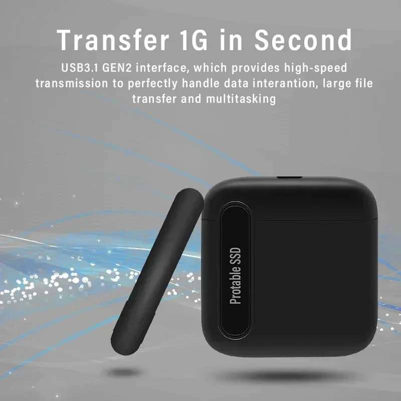 Жесткий диск Xiaomi Mijia 1T 2T USB3.1 портативный SSD-накопитель для ноутбука/ПК/настольного