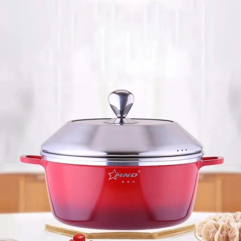 

German Thickened Non-stick Pot Soup Pot Double Bottom Steamer Cooking Pot Gas Stove Induction Cooker Universal Small Steamer
