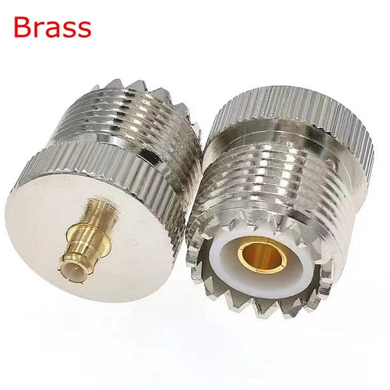 

SL16 UHF SO239 Female To MCX Male Straight Connector UHF Female Jack To MCX Male Plug Coaxial RF Adapters Brass