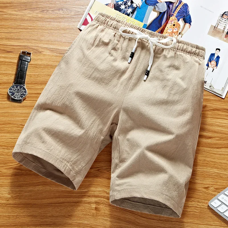 MRMT 2024 Brand Men'S Shorts Summer Casual Cotton Linen Short For Male Beach Breechcloth Scanties