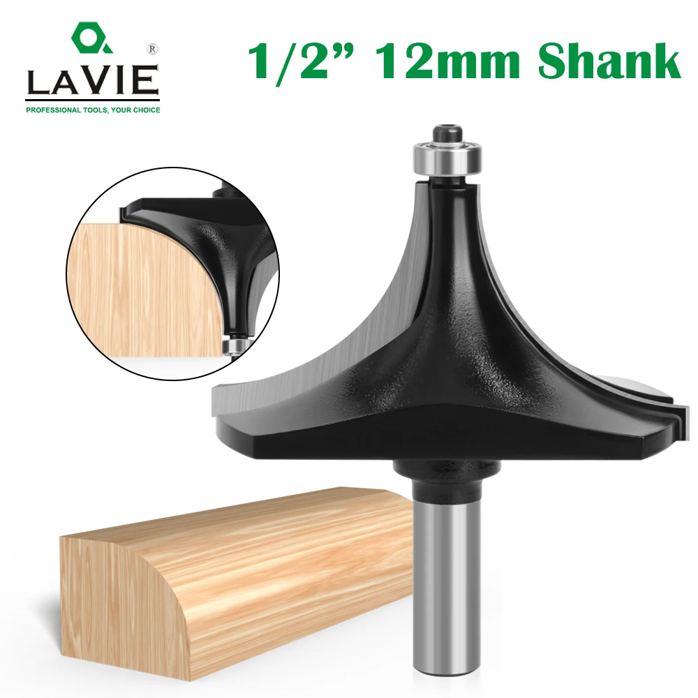 

LAVIE 12mm 1/2 Shank big Corner Round Router Bit For Edging Woodworking Mill Classical Cutter Milling Cutter