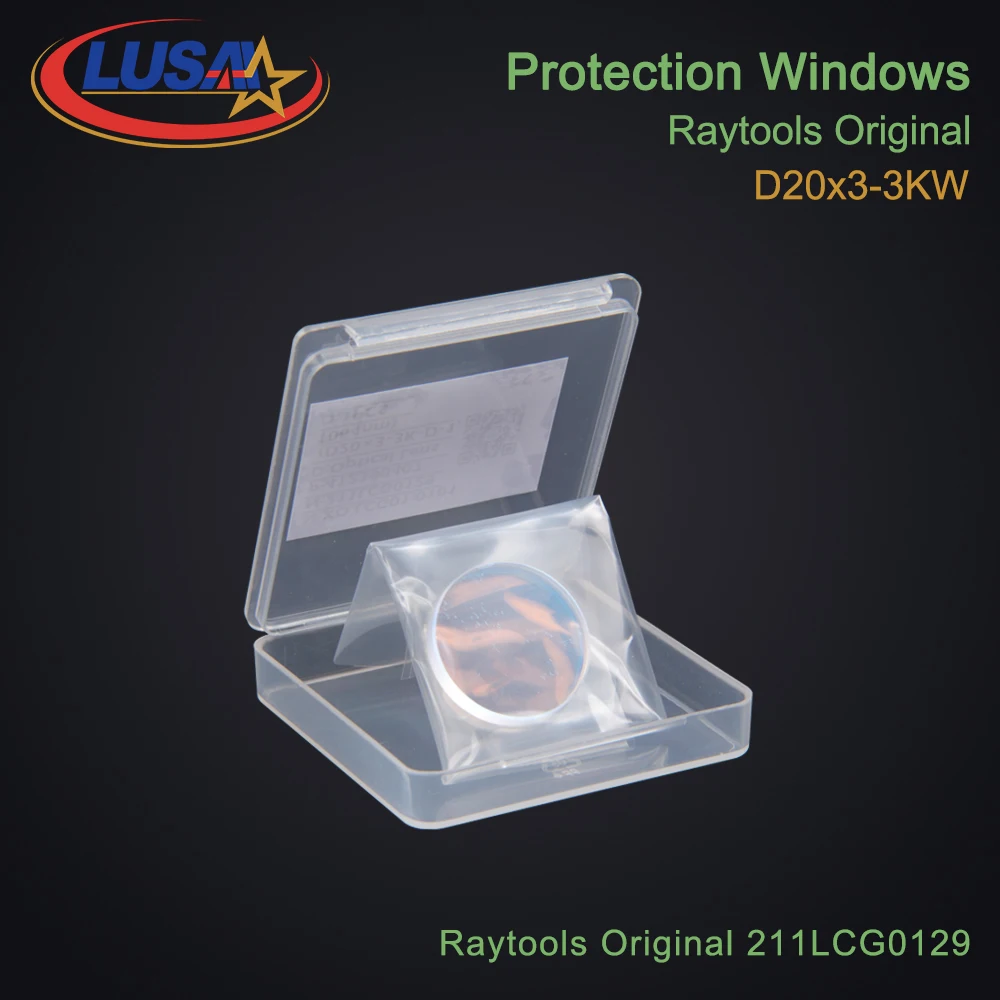 LUSAI 10 шт./лот Raytools оригинальная Лазерная Защитная линза для окон 20x3 3 кВт 211LCG0129