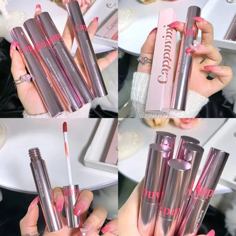 

6 Colors Lip Glaze Non-stick Cup Crystal Jelly Lipgloss Mirror Water Lip Gloss Liquid Lipstick Lip Tint Lips Makeup Moisturizing