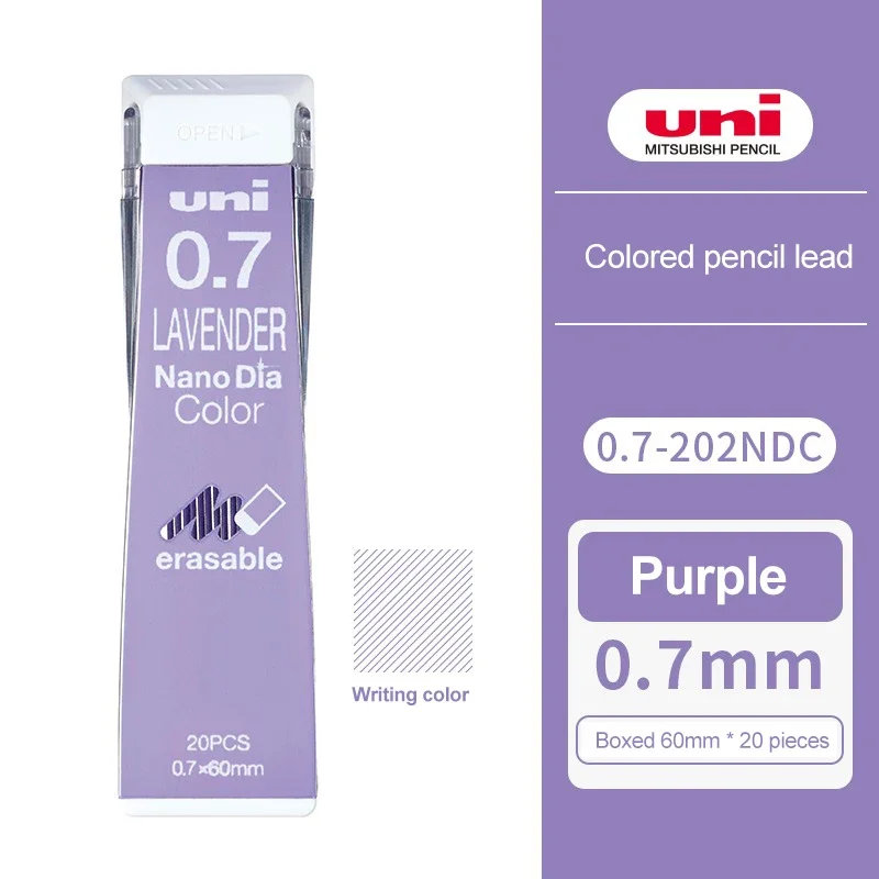 

UNI 202NDC Цветные графитовые стержни для механического карандаша 0,7 мм 20 шт