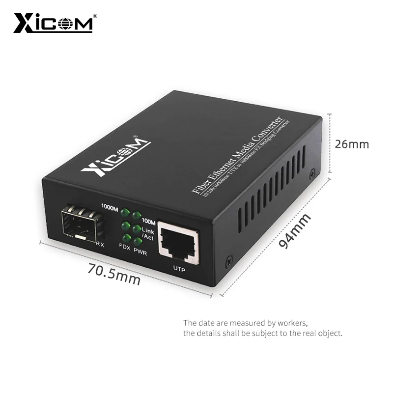 SFP Transceiver Module Gigabit Media Converter 1000M 20KM Fast Ethernet RJ45 to SFP Fiber Switch with Compatible Cisco/Huawei