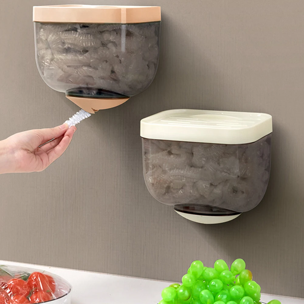 

Box Storage Cover Bath Wall-mounted Box Living Storage Room Box Wrap Kitchen Cover Plastic Freshkeeping Bag Shower Shoe