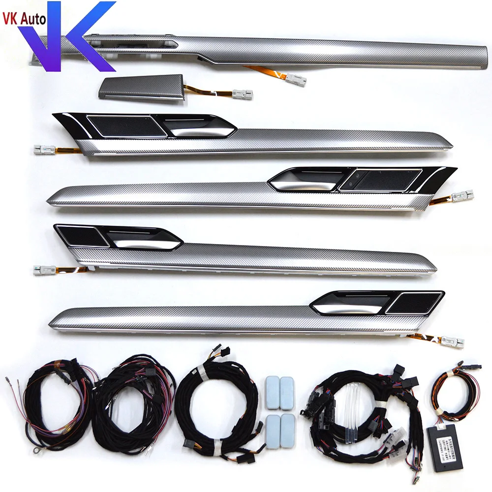 Для VW Passat B8 8 5 Arteon металлическая Серебряная приборная панель четырехдверная