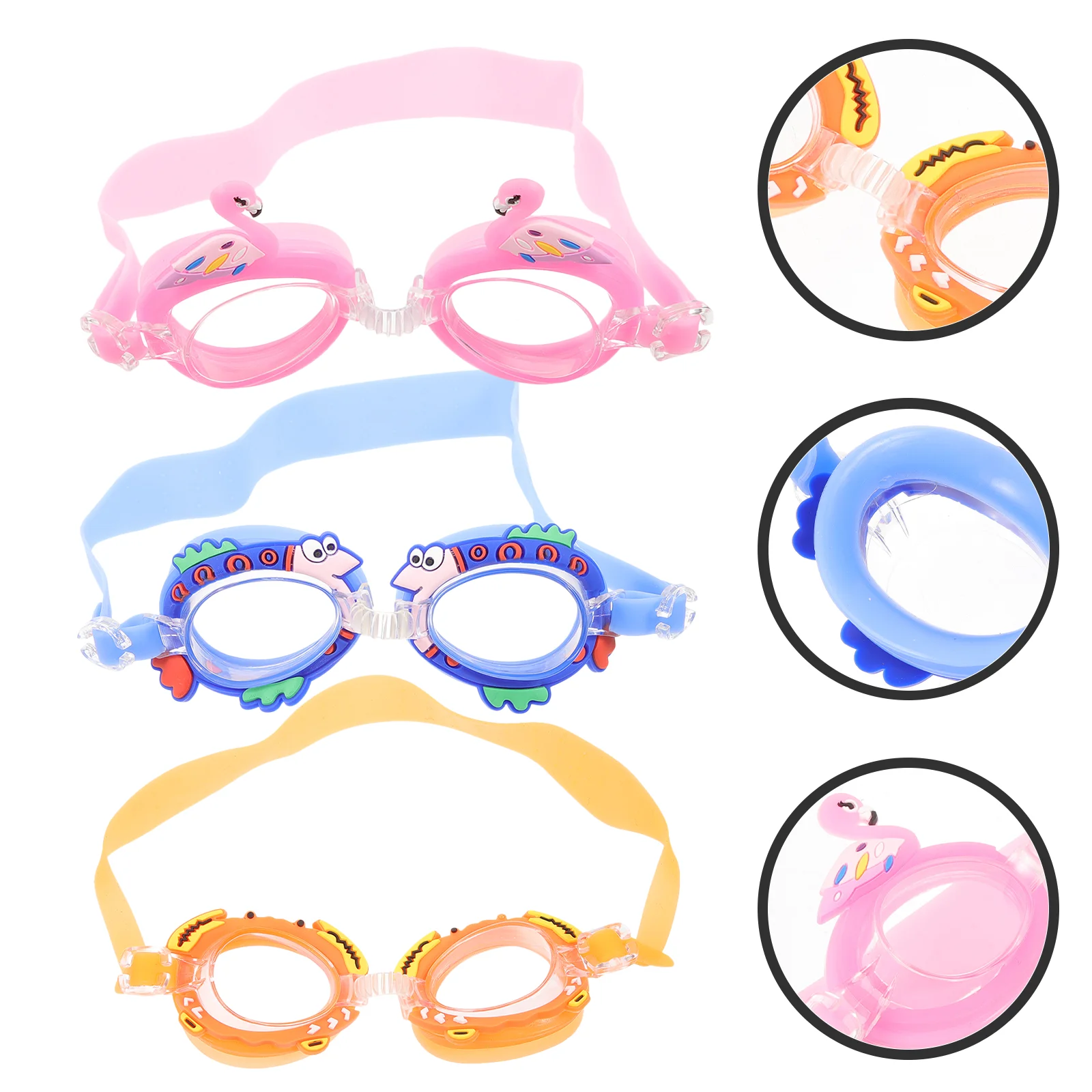 

3 шт., детские летние очки для плавания, 17x15,5 см
