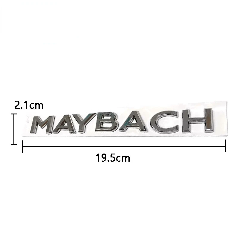 

3D Chrome Silver Car Stickers and Decals Rear Trunk Lid Logo Badge Nameplate Stickers For Mercedes Benz Maybach Emblem Decals