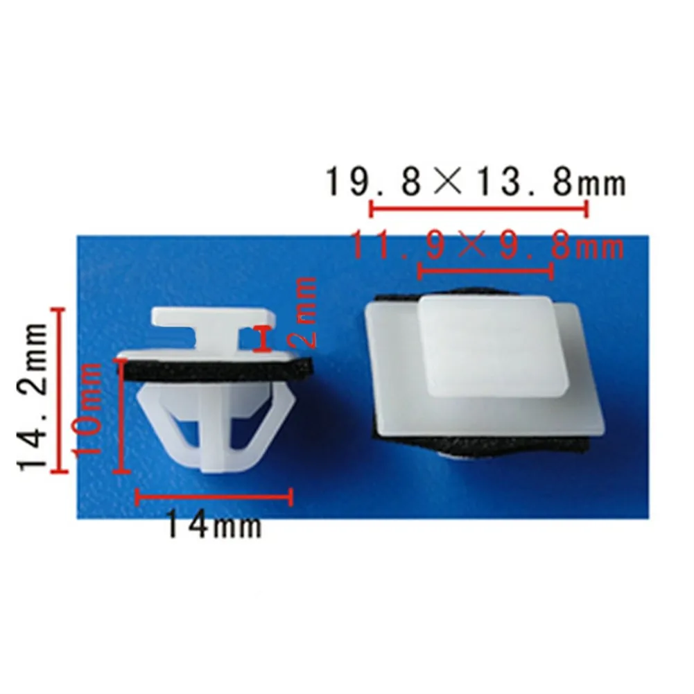 

20x Nylon Moulding Clips Rocker Panel Retainer W/ Sealer For Hyundai 87756-2E000 White Auto Fastener Clips Bumper Clips