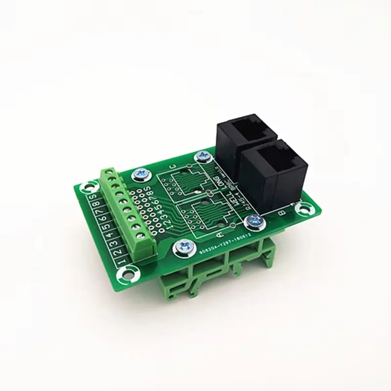 RJ45 8P8C Jack2-Way Buss Breakout Board клеммный блок простой кронштейн для установки разъема.