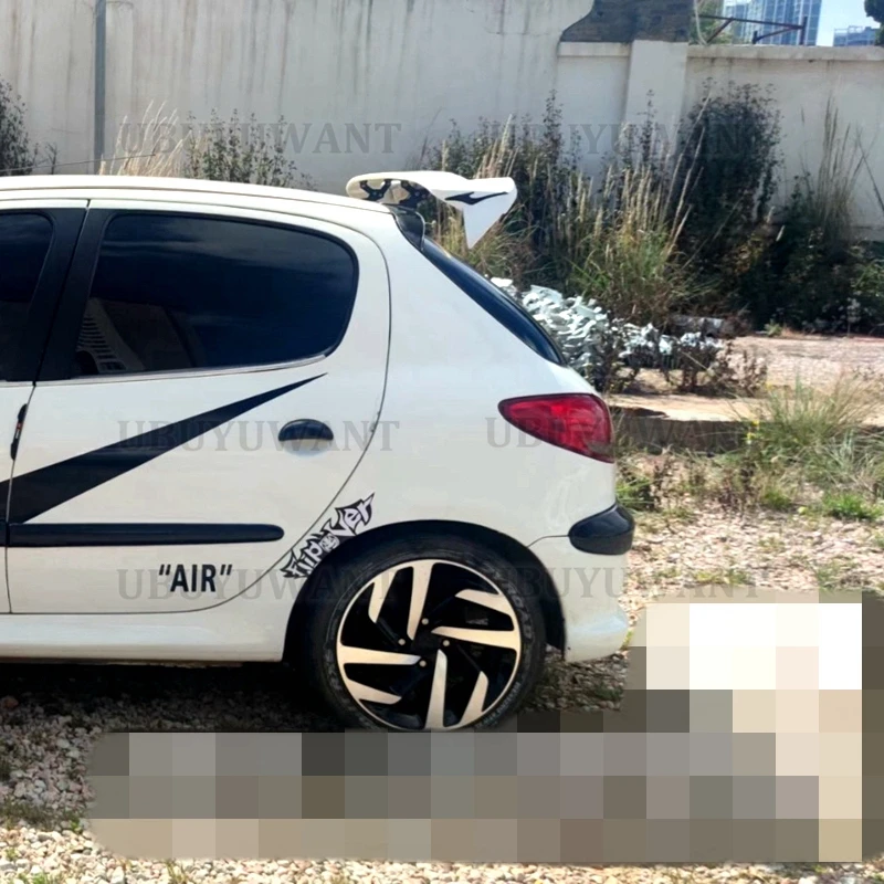 

Спойлер для Peugeot 206 207 2005-2022, АБС-пластик, углеродное волокно, внешний вид, Задняя Крышка багажника, автомобильный Стайлинг