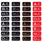 ПВХ Патчи для кровяной группы, типы крови, крючок-петля, наклейка для одежды, светящиеся Резиновые Патчи, тактический значок на руку ABO поз. Нег. Этикетка