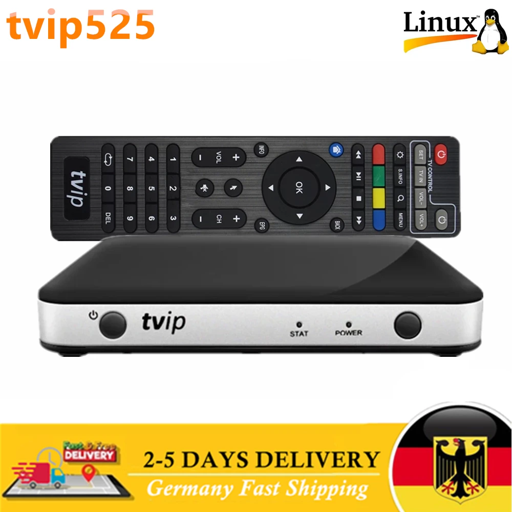 

TVIP525 Linux TV BOX 4K UHD S905W Quad Core 2.4/5G WiFi 1GB 8GB TVIP 525 Set top Box IPTV Box Media Player Stock in Germany