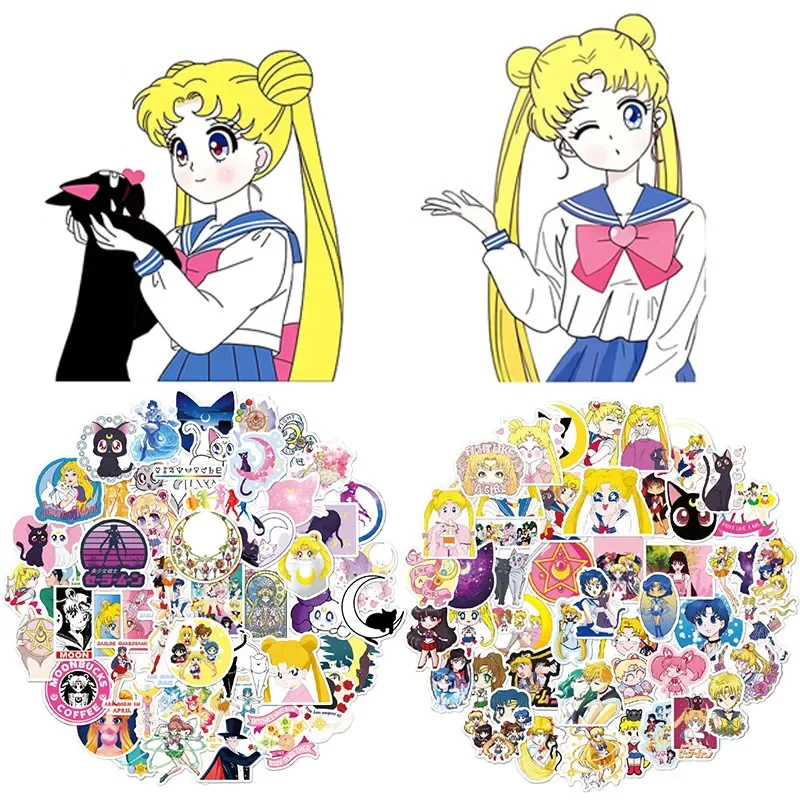 

10/50Pcs Anime Cute Cartoon Sailor Moon Stickers for Kid Girls DIY Laptop Phone Diary Cute Cartoon Waterproof Graffiti Kids Gift