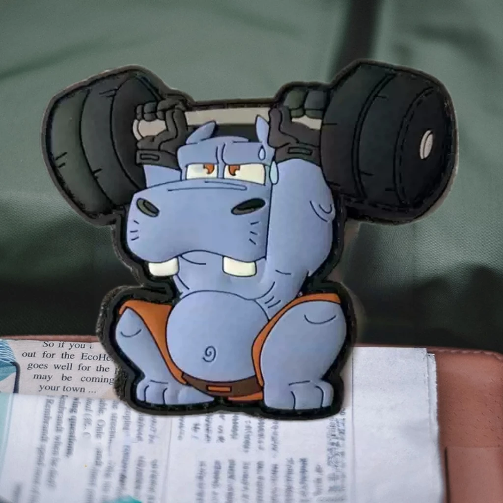 Tacopsgear бегемоты для фитнеса серии бегемота 3D Мягкие ПВХ нашивки немецкий