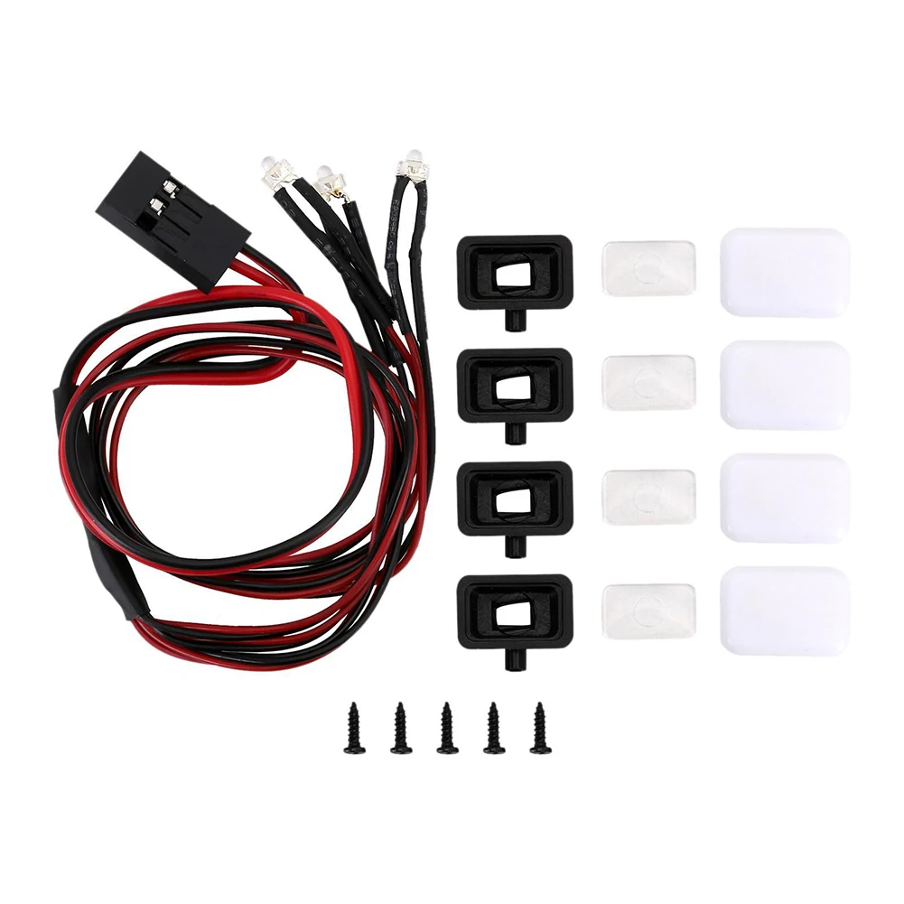 

For 1/24 RC Car Axial SCX24 Parts Light Set RC Car Light/Cover Set 4.8-7.4V 9mm/0.35in Hella/IPF Logo Stickers