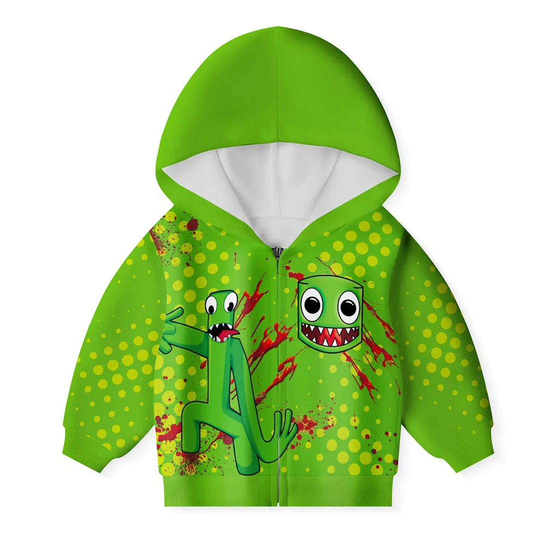 

Толстовка Robloxing с длинным рукавом для мальчиков и девочек, радужная кофта с мультяшным рисунком, верхняя одежда, весна-осень