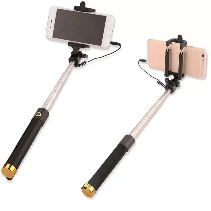 

Stick Cable Remote Control Self-portrait Monopod Extendable Selfie Handheld Sticks