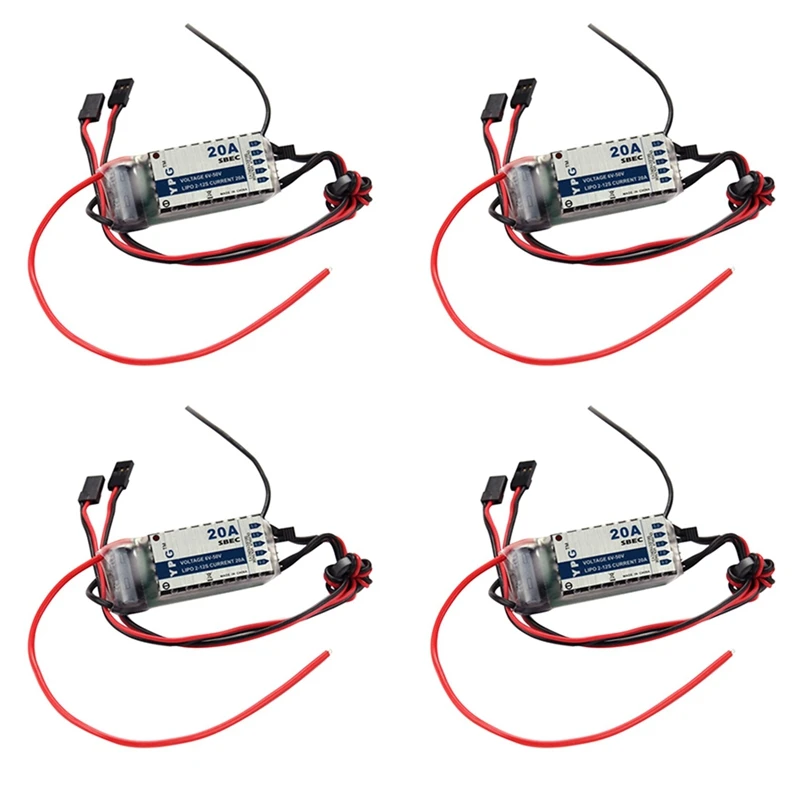 

4X YPG 20A HV SBEC for RC Model Airplane No Programming Model Remote Control Toy YPG Series 20A SBEC Brushless ESC