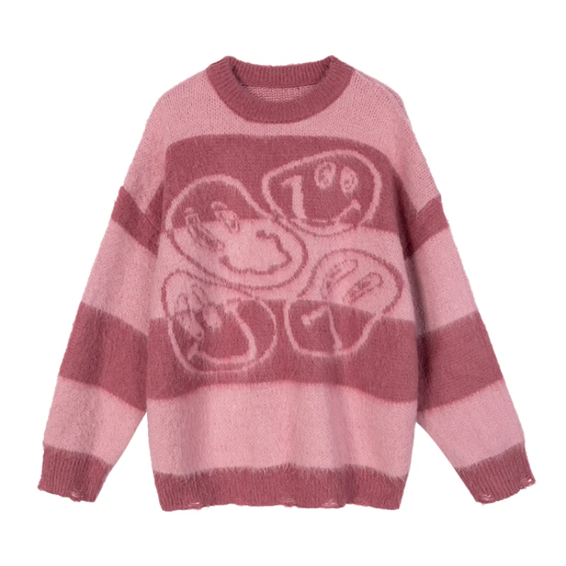 

Женский вязаный кашемировый свитер, Свободный пуловер с длинным рукавом и круглым вырезом, в Корейском стиле, Осень-зима 2022