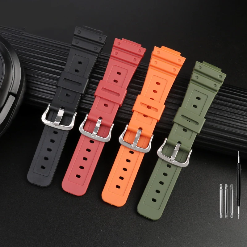 

Ремешок полимерный для CASIO G-Shock small square DW5600 GW6900, силиконовый браслет для наручных часов, браслет-цепочка, 16 мм, GA2100 GWM5610