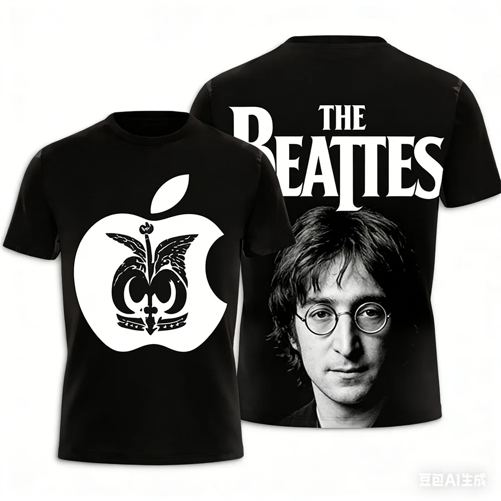 Фото Футболка рок-группы Летние мужские женские футболки Футболка с принтом The Beatles Футболка с круглым вырезом в стиле хип-хоп Дышащая спортивная футболка №3