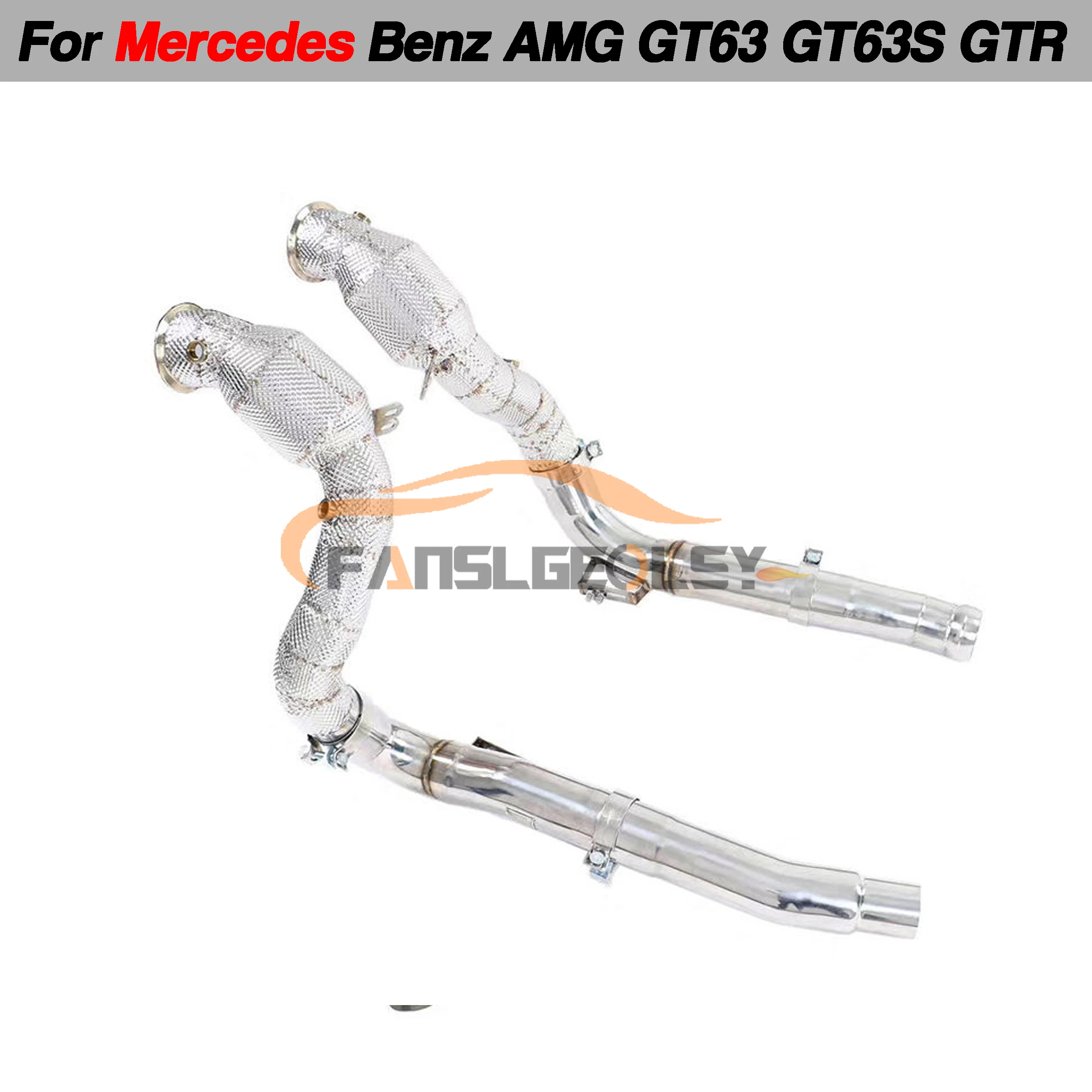 Выхлопная система для Mercedes Benz AMG GT GTC GTS GTR 4 0 T с тепловым щитком и каталитическим
