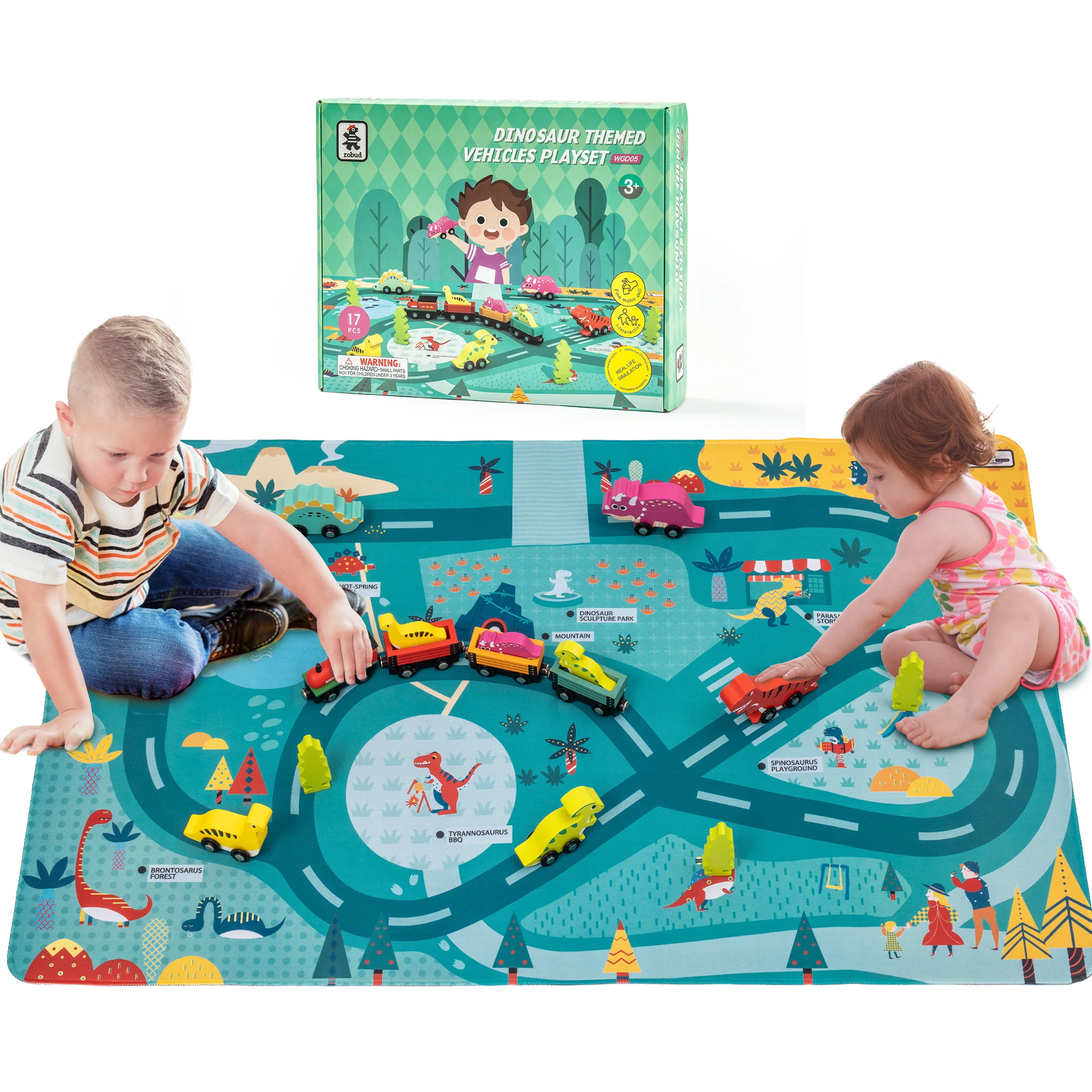 

Wooden Train Set Wooden Train Track Set ,Dinosaur