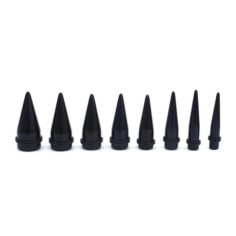 2pcs Clear White Black Tunnel Ear Taper Plug Stretcher Expander Gauge Earrings 1.6-24mm Acrylic Stretching Piercing Body Jewelry - купить по