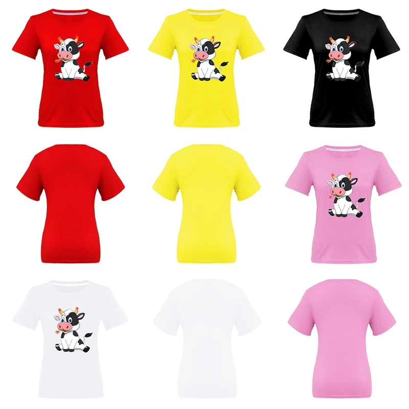 

ASDS-Men's Fashion Year Of The Ox Printed Short Sleeve Family Of Three Festive Parent-Child Wear