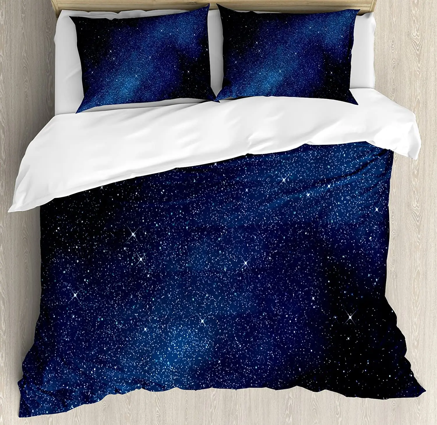 

Night Bedding Set For Bedroom Bed Home Space with Billion Stars Inspiring View Nebula Gala Duvet Cover Quilt Cover Pillowcase
