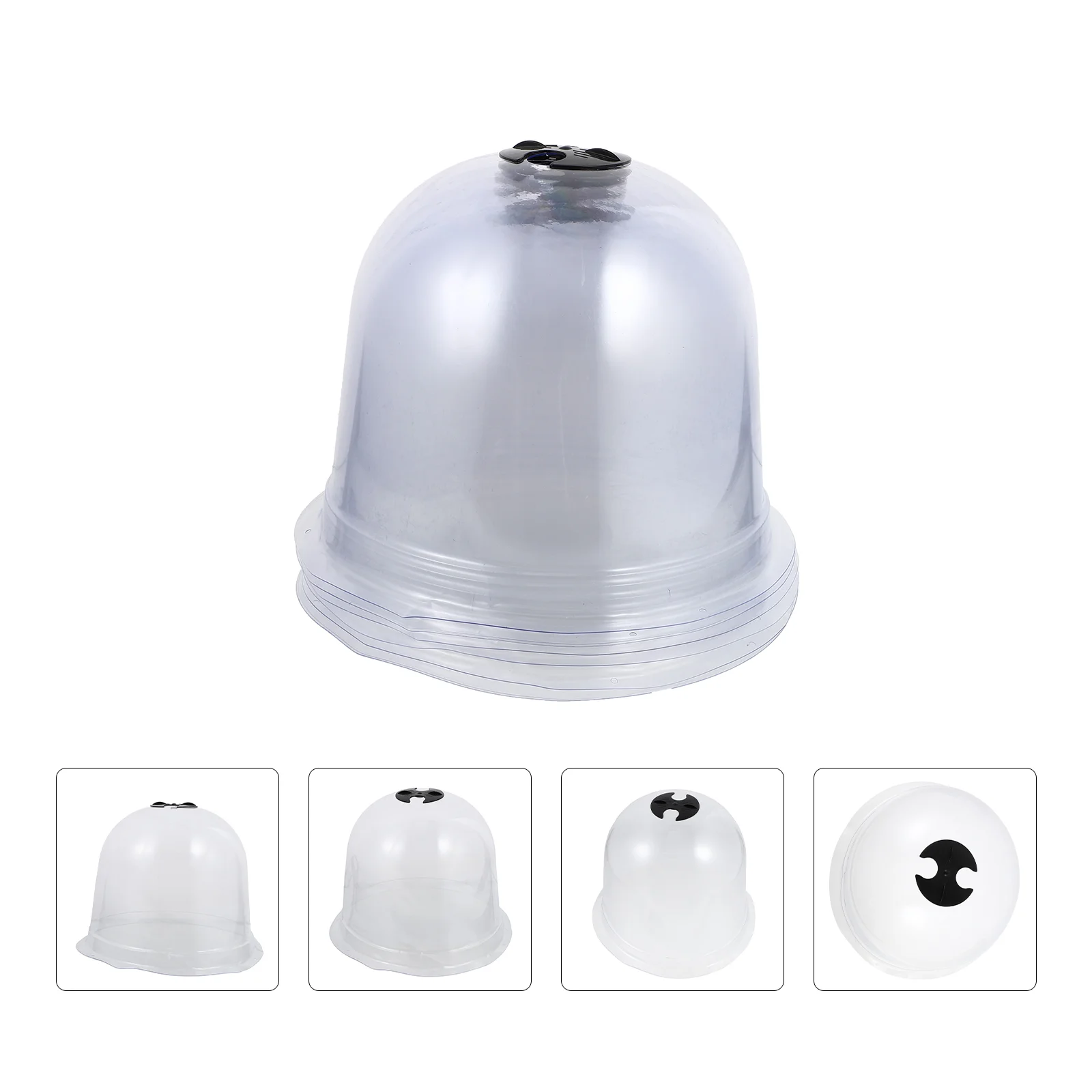 

1 Set Garden Cloche Bell Cover Greenhouse with 18 Pegs 10 Label Humidity Dome for Starter Pots