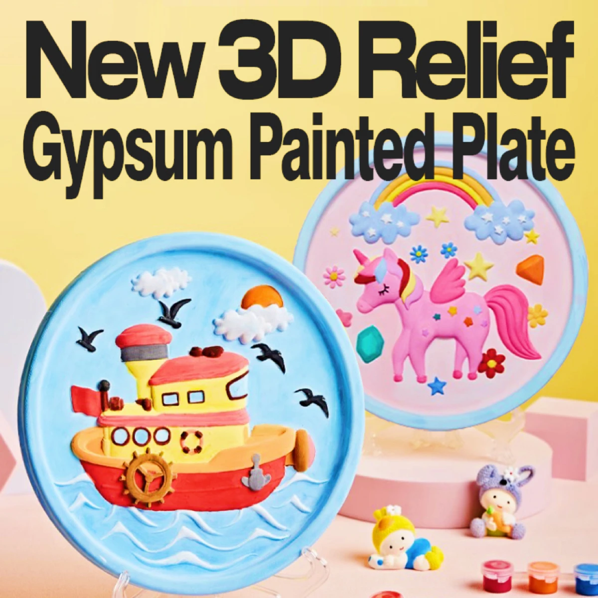 Набор Раскрасок сделай Сам Динозавр Единорог 3d-окрашенная Кукла Белое Лезвие