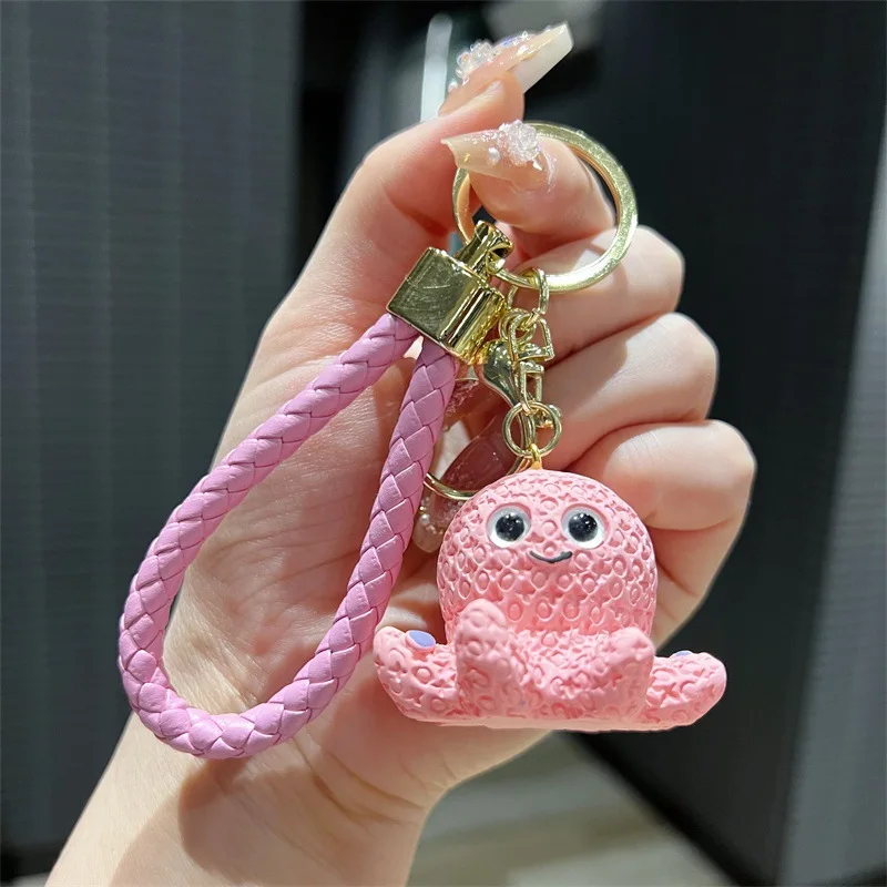 Милый смоляной шерстяной кукла-осьминог брелок для ключей праздничный