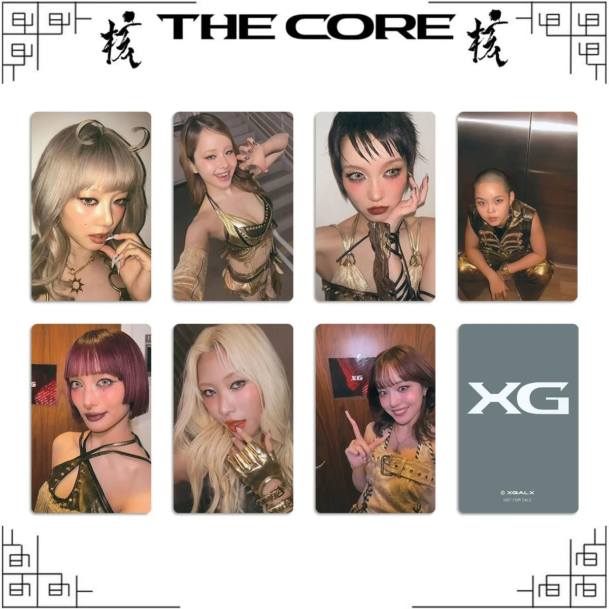 Фото Фотокарточки XG THE CORE: Коллекционные карточки с Джурином, Чисой, Хинатой, Харви, Джурой, Майей, Коконой для фанатов и косплея №5