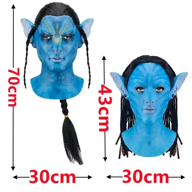 Avatar Neytiri Джейк Салли Косплей Маска Topeng Lateks Penutupفن Halloween Party Костюм Реквизит