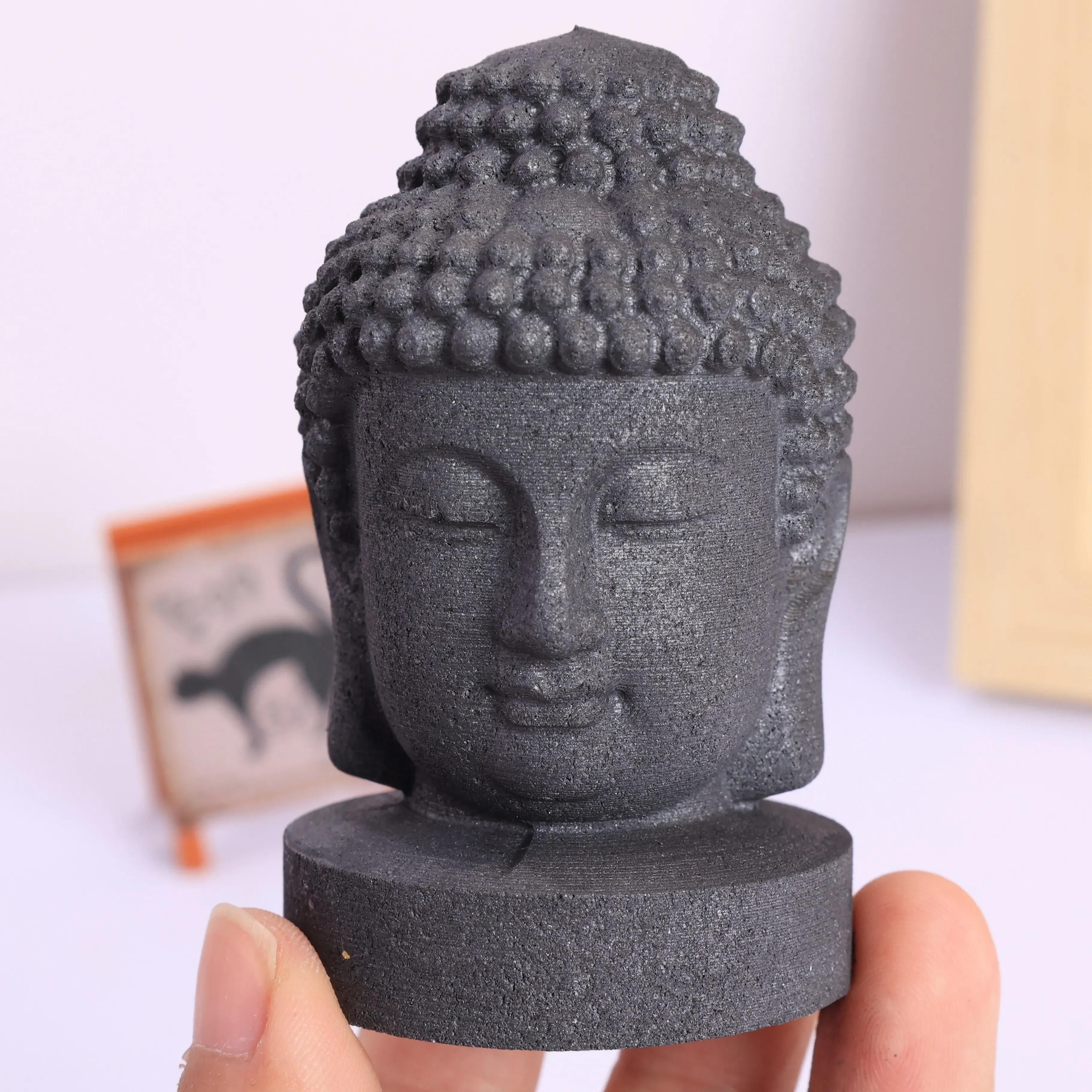 Натуральный шунгит будды религиозный для балансировки дзен декор заботливый