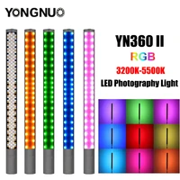 yongnuo yn360ii yn360 ii led photography light bi color 3200k 5500k handheld tube stick video lighting app remote control